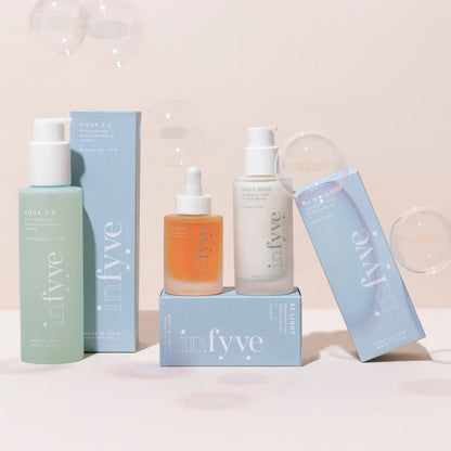 NFYVE Illuminating Set – Routine viso illuminante in 3 step con AQUA 2.0, RE.LIGHT e DAILY.DOSE