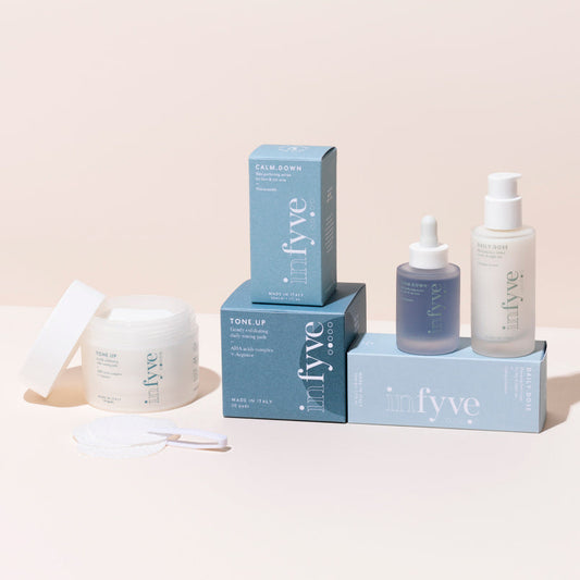 INFYVE Purifying Set – Routine viso purificante in 3 step: TONE.UP, CALM.DOWN e DAILY.DOSE