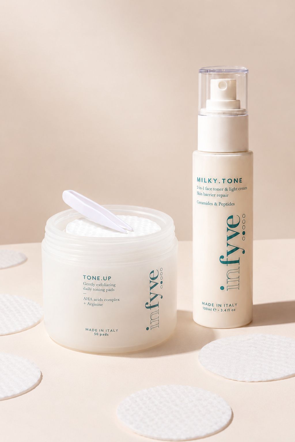 MILKY.TONE e TONE.UP i tonici INFYVE