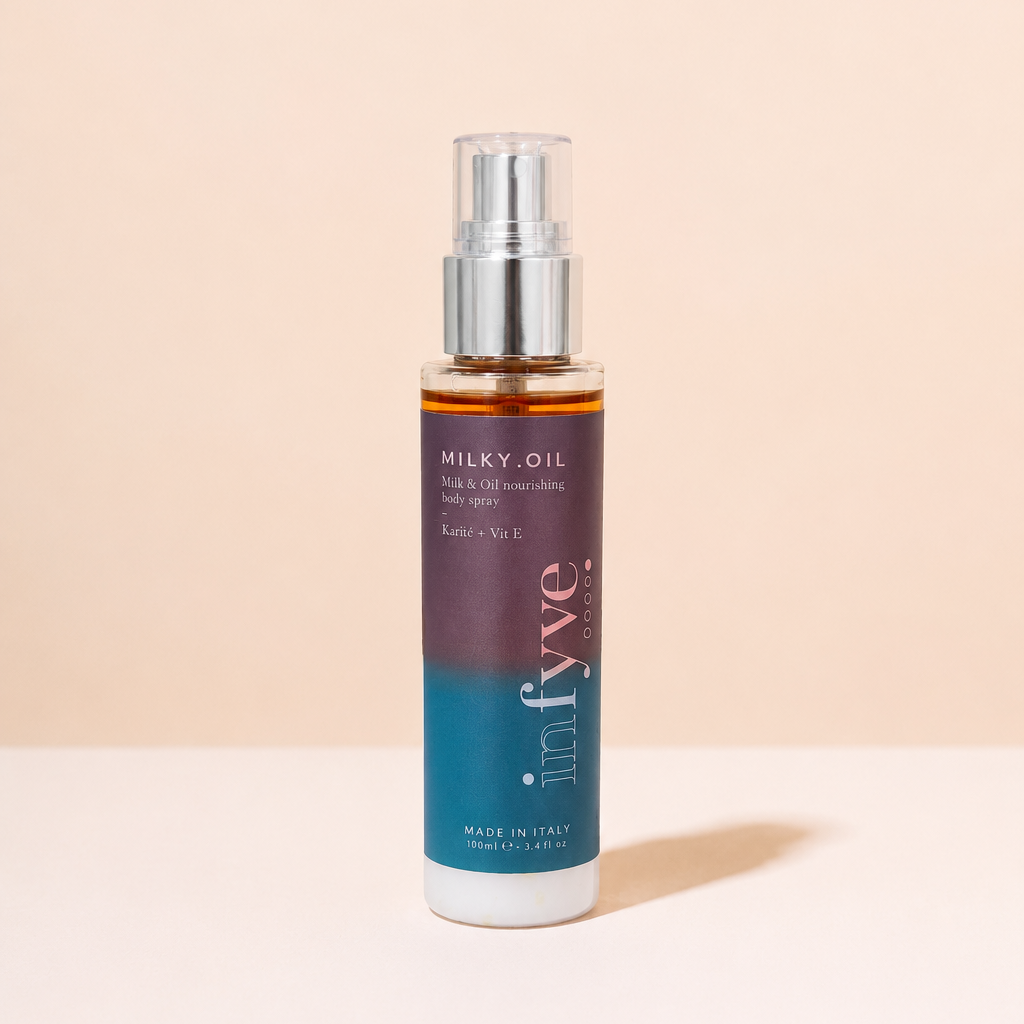 MILKY.OIL Nourishing Body Spray con Karité e Vitamina E – INFYVE Beauty 100ml