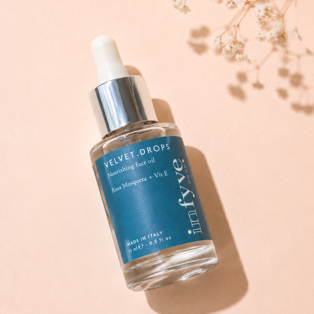 VELVET.DROPS Nourishing Face Oil INFYVE Beauty con fiori secchi – olio viso rigenerante Made in Italy